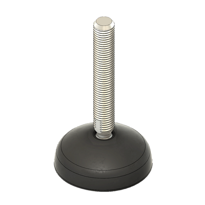 MODULAR SOLUTIONS PLASTIC FOOT<br>80MM PAD, M16 STEM W/ JAM NUT
